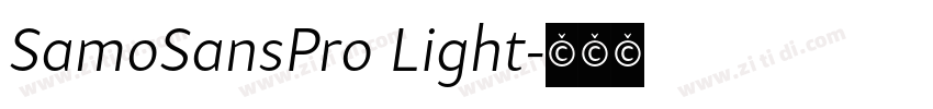 SamoSansPro Light字体转换